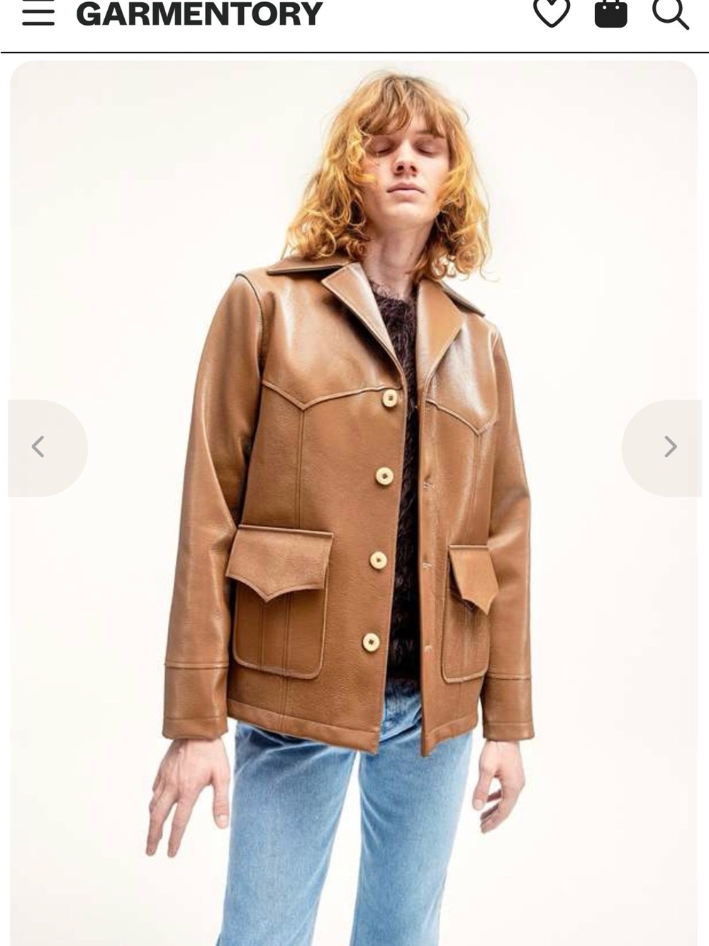 Sefr Jules Jacket in Vinyl Brown